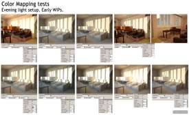 Colour mapping test renders