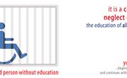 A disabled person without education