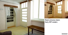 Entrance doors: early WIPs