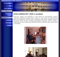 Școala Generală nr. 5 - site interface