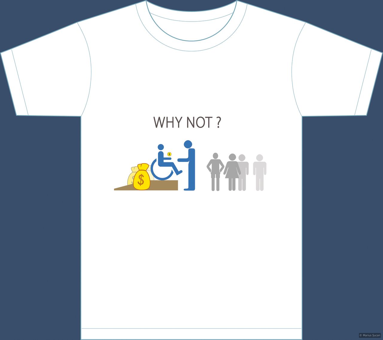 Disabled giving money