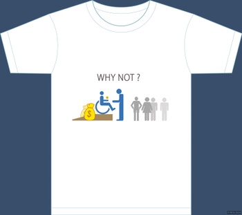 Disabled giving money