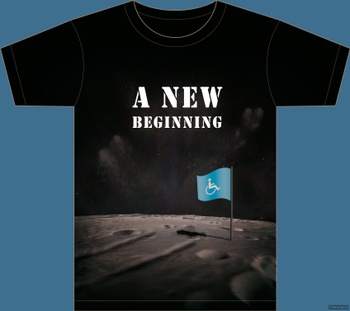 Disabled man on Moon